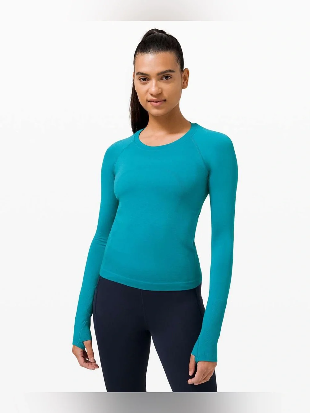 Lululemon Swiftly Tech Long-Sleeve Shirt 2.0 *Waist Length Hawaiian Blue